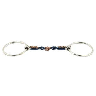 Mors 2 Anneaux Jump'In Double Brisure Blue Steel Avec Incrustation Cuivre