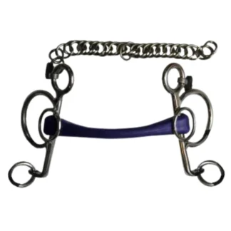 Mors Pelham Jump'In Petites Branches En Caoutchouc