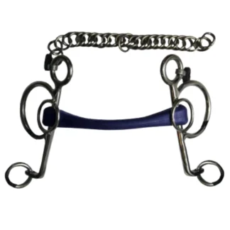 Mors Pelham Jump'In Grandes Branches En Caoutchouc