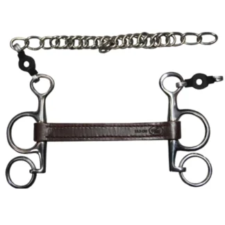 Mors Pelham Jump'In Petites Branches En Cuir Droit