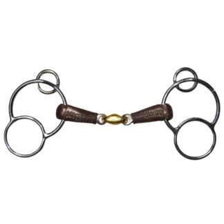 Mors Pessoa Allemand Jump'In Double Brisure Recouvert De Cuir