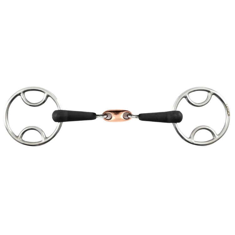 Mors Premier Equine 3 Effets Caoutchouc Double Brisure