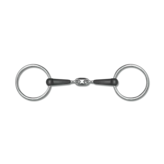 Mors 2 Anneaux Waldhausen Double Brisure En Caoutchouc