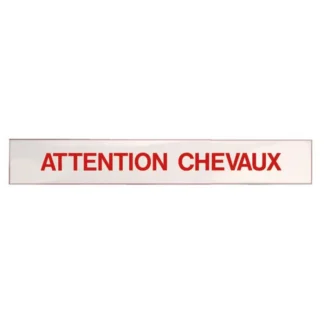 Panneau Autocollant "Attention Chevaux"