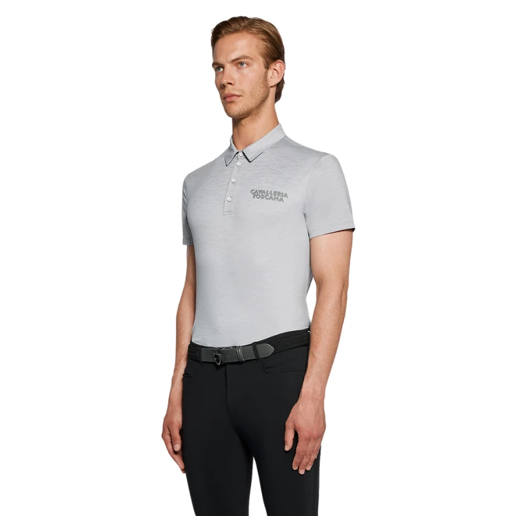 Polo Cavalleria Toscana Jersey S/S Training Buttons