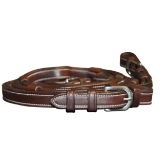 Rênes Cuir à Poignées Flags & Cup