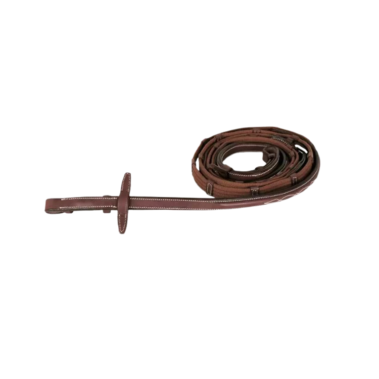 Rênes CWD Toile 1/2 Rond Surpiqué