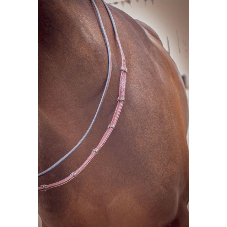 Rênes Jump'In Cuir Perforé Avec Arrêtoirs