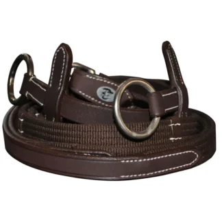 Rênes Privilège Equitation tissu à anneaux