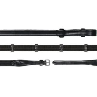 Rênes Dy'on Tissu 5/8 Avec 9 Arrêtoirs NEC Dressage