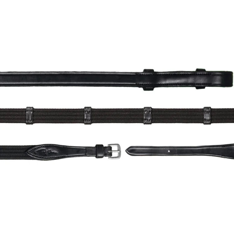 Rênes Dy'on Tissu 5/8 Avec 9 Arrêtoirs NEC Dressage