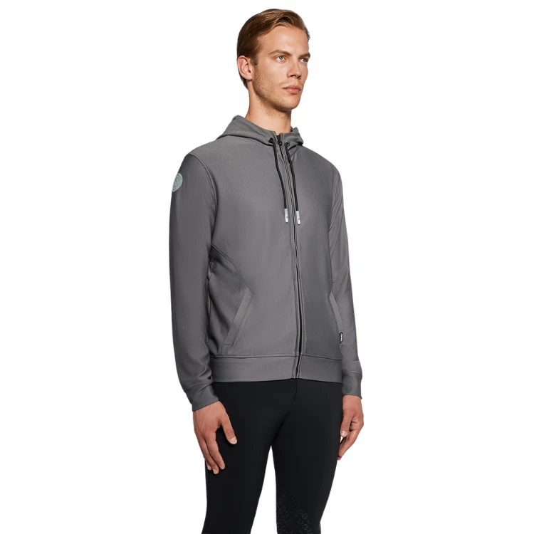 Sweat Cavalleria Toscana Diagonal Weave Zip Homme