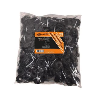 Gallagher Screw-In Ring Insulator Black (100 Pieces)
