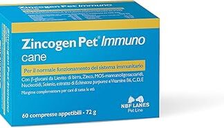 NBF Lanes | Zincogen Pet Immuno Dog, 60 Appetizable Tablets, for the Normal Functioning of the Dog's Immune System