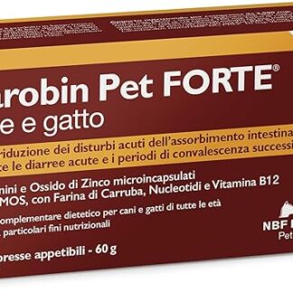 NBF Lanes Carobin Pet Forte Dog Cat 30 Appetizing Tablets, Reduction of Acute Intestinal Absorption Disorders, Acute Diarrhea, Recovery