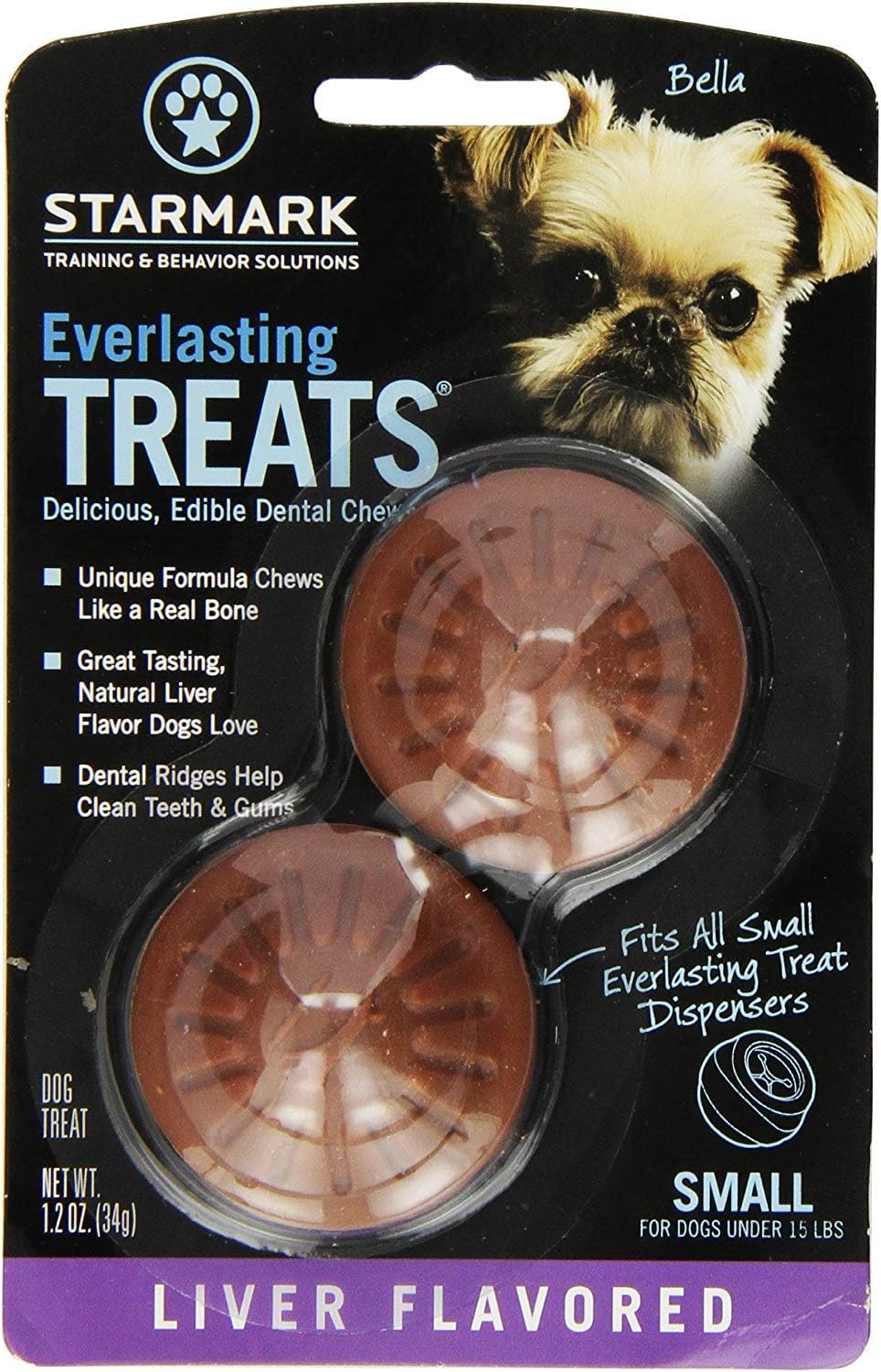 Starmark Everlasting Dog Treat, Hard Chew Liver, Small