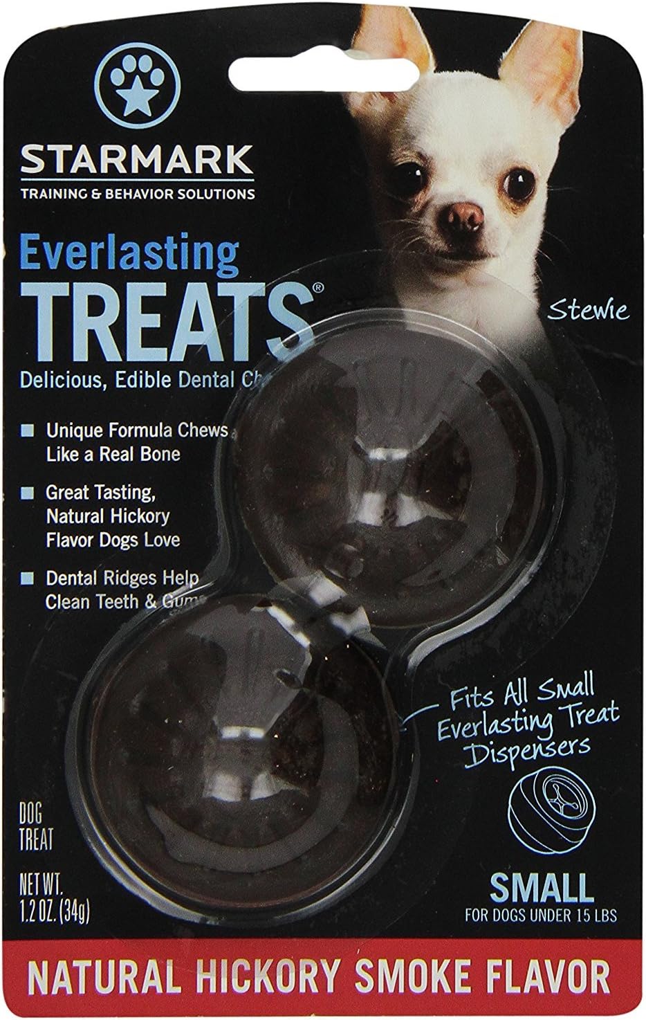 Starmark Everlasting Treat for Dogs, Natural Hickory Smoke, Small
