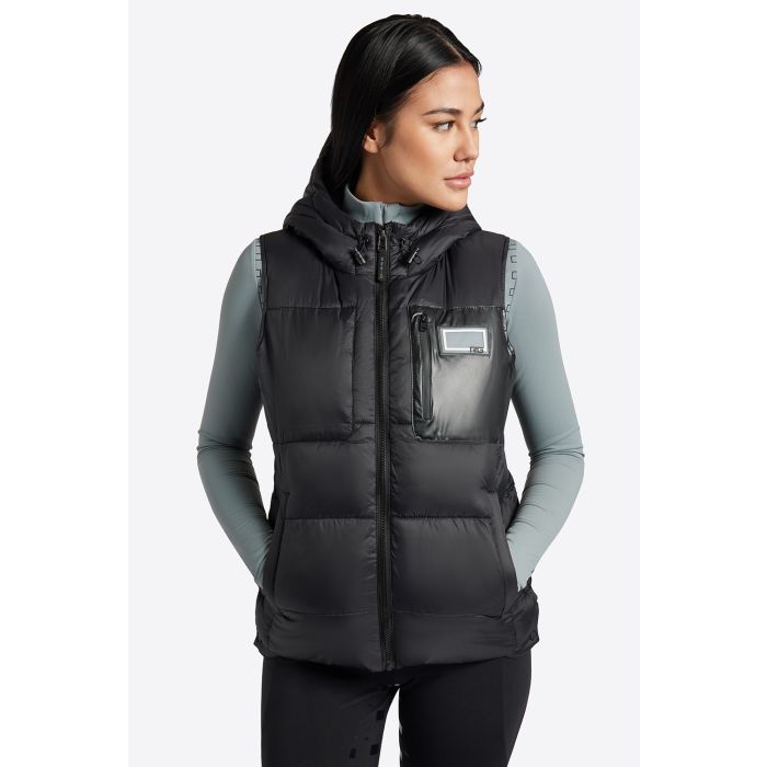 RG FW'24 Nylon Quilted Hooded Puffer Bodywarmer Woman