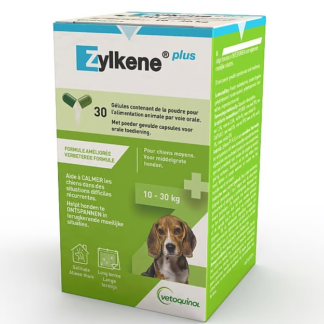 Zylkene Plus 225 mg – Calming Support for Medium-Sized Dogs (10-30 kg) – 30 Capsules