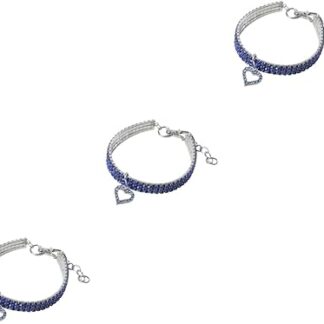 minkissy 3 Pcs Pearl Cat Collar Cat Collar Breakaway Boy Dog Collars Rhinestone Dog Necklace Dog Necklaces for Small Dogs Bling Cat Dog Collar Dog Necklace Collar Pet Collar Puppy Dog Tag