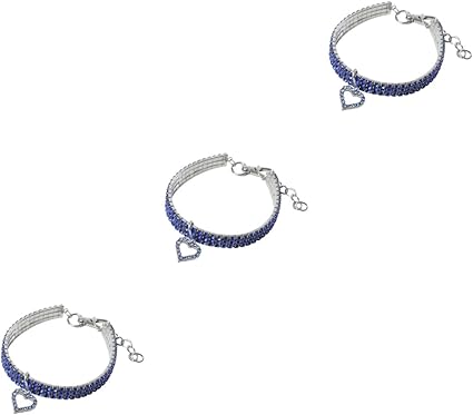 minkissy 3 Pcs Pearl Cat Collar Cat Collar Breakaway Boy Dog Collars Rhinestone Dog Necklace Dog Necklaces for Small Dogs Bling Cat Dog Collar Dog Necklace Collar Pet Collar Puppy Dog Tag