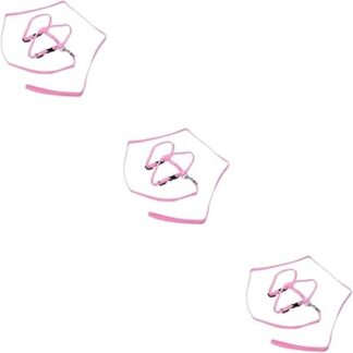 VANZACK 3St Zugseil für Haustiere Frettchen Leine Leinen rote Leine mittlere Leine Mittel pet Supplies haustierbedarf Haustierzubehör Katzenhalsband Leine rutsch die Katze Katzenkette Rosa
