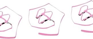 Amosfun 3st Rote Leine Kaninchenleine Meerschweinchenleine Rosa Leine Katzenhalsband Leine Katzengeschirr Haustier Kabelbaum