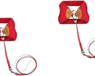 Leine 2St Leinen Heimtierbedarf leichtes Haustiergeschirr Welpengeschirr Haustier Geschirr Katze Geschirr Gurt Hündchen Katzengeschirr Haustierzubehör einstellen rot Welpe