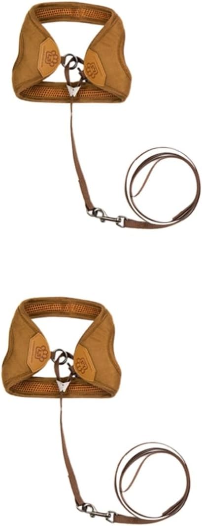 FOMIYES 2pcs Matte Fleece Harness Ferret Herringbone Harness Jockstrap Body Puppy Wedge Strap Pet Accessories Pet Harness Herringbone Belt Chainring Strap Linen