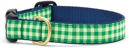 Lime Gingham Cat Collar