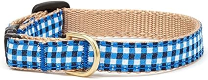 Navy Gingham Cat Collar