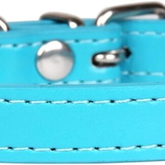 FNSK Shiny Diamond Rhinestone Harness Cat Collar Puppy Baby Dog Cat Collar Leather Strap Kitten Accessories Puppy Collar (Color : Blue, Size : XS)