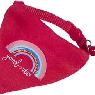 Nobby Good Vibes Cat Collar with Cloth Red