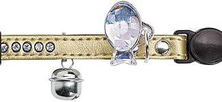 Hunter Modern Art Luxus Faux Leather Cat Collar, Gold