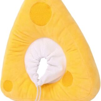 VILLFUL Adjustable Cat Cone Pet Protective Collar Lovely Cheese Recovery Cat Cone Collar