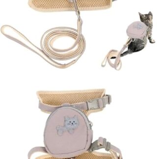Kisangel 2St hunderucksack Leine Katzenleine Katzenbedarf laufweste Kätzchen verstellbares Geschirr Laufseil für Kätzchen draussen Brustgurt Hundeleine Katzengeschirr Nylon