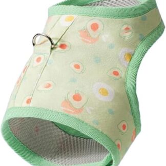 BESPORTBLE Katzen Geschirr Und Leine Set Grünes Avocado Muster Verstellbare Weste Für Katzen Haustier Geschirr Mit Leine Ideal Für Ausflüge Und Größe Empfohlen Für 6 9