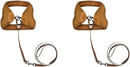 POPETPOP Pack of 2 Christmas Polish Escape Supplies Straps with Harness Lead - for Pet Walks and Coffee Holiday Cats Walking Vest Blunt Dog M Size