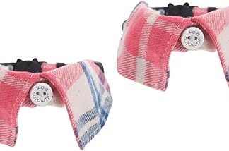 minkissy 2pcs adjustable cat collar pink decor pet collar baby kitten collar upholstery trim astetic room decor small cat collar kitten collars interior decor cat necklace indoor tie Cloth