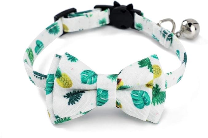 MoonyLI Cat Dog Collar, Cat Collar Breakaway with Bell and Cute Bow Tie, Adjustable Dog or Cat Collar Breakaway Cat Collars 1.0 x 28 cm
