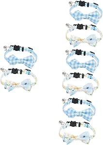 minkissy 8 Pcs pet cat collar pet bowknot collar cat collar tie pet cosplay collar bow pet collar pet breakaway collars cat collar with bow puppy collar cloth dog collar kitten scarf