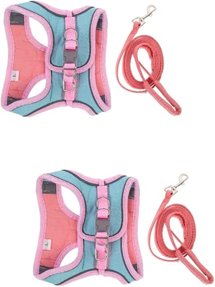 Mipcase 2 Sets Pet Harness Universal Shirts Summer Shirt Dog Car Harnesses Cat Lead and Harness Set Cat Harness Reflective Puppy Vest Pet Vest
