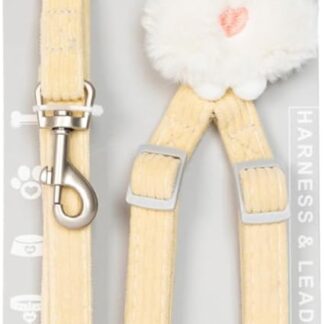 FANSWAN Katzenhalsband, Geschirr, Leine, verstellbar, Kordsamt, für Haustiere, Traktion, Katze, Kätzchen, Hundezubehör, Haustiergeschirr