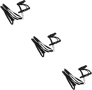 DOITOOL 3 x V-belt cat collar lead pet accessories pull rope for pets cat harness non-slip cat chainring