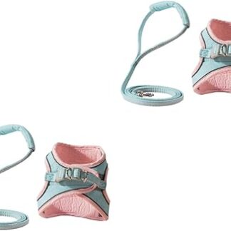 Supvox 2 Sets Hundezubehör Geschirr Leine Kettenring Welpenleine Universeller Kordelzug Katzenseil Kätzchen Hundelaufgeschirr Wildleder Outdoor-Weste Katzengeschirr