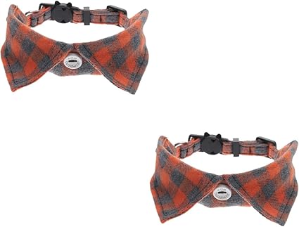 minkissy 2pcs adjustable cat collar pet bib scarf pet neck collar cat collar scarf cat collar adjustable kitten collar puppy neck scarf cat bib collar bell cloth