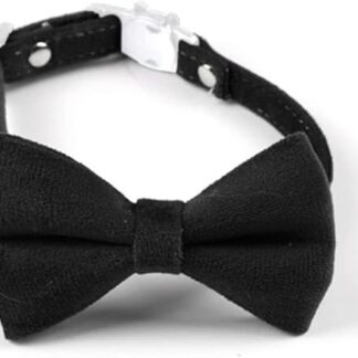 HCHGJKN Basic Dog Collars Cute Bowknot Cat Collar Safety Buckle Puppy Bowtie Adjustable Kitten Rabbit Necklace Pets Accessories (A)