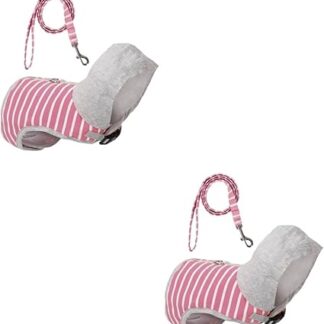 FRCOLOR 2St Haustier-Pullover Geschirr für Welpen Leine für Welpen Muskelshirt Kleider Westengeschirre für Katzen Brustgurte für Haustiere Sommer einstellen Haustierzubehör Kleidung Gürtel