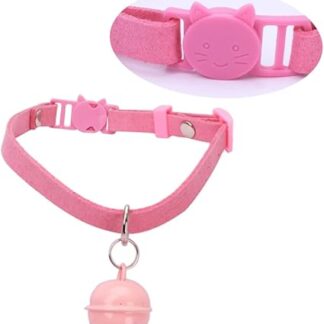 VANZACK Cat Collar Adjustable Pet Collar Microfibre for Pets Cat Accessories Small Dog Accessories Puppy Collar Pet Collar with Bell Cat Bell
