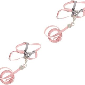 minkissy Verstellbares Katzengeschirr, Hundetrainingsgeschirr für kleine Hunde, Katzen, Westengeschirr, leichtes Katzengeschirr, Kätzchen-Geschirr und Leine, Welpenführer, Haustierbedarf, Polyester,